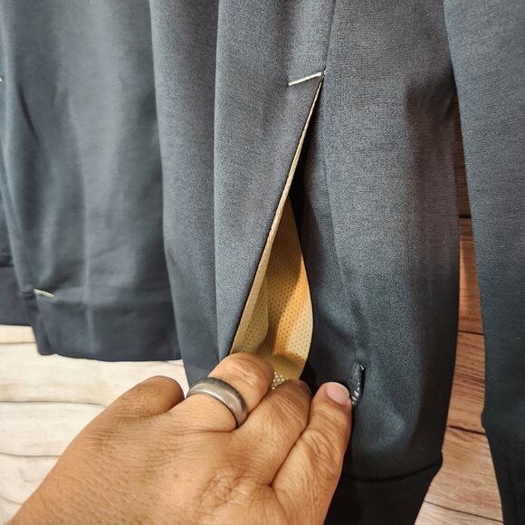 Nike Men's Size L NFL New Orleans Saints Dri Fit On-Field Hoodie Black Zip Up - Picture 9 of 16